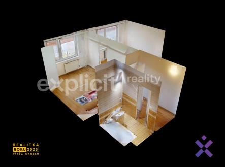 11-36-m-Otrokovice-Dollhouse-View | Pronájem bytu, 1+1, 38 m²