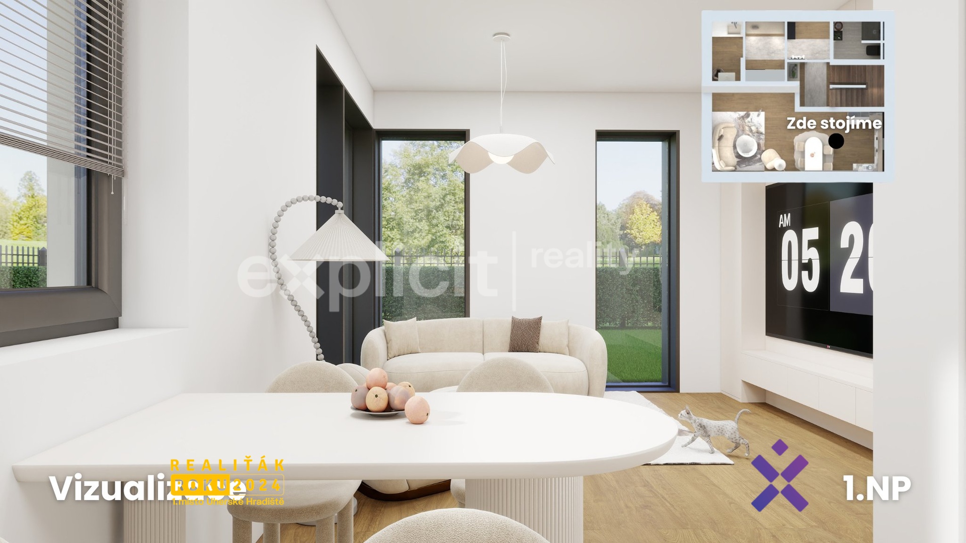 Přední 4+kk obývák