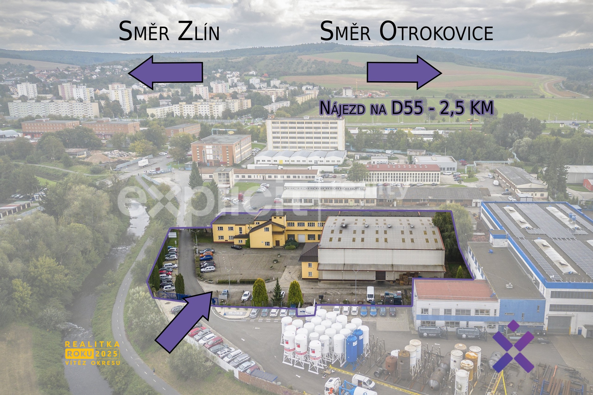 Filip Hladiš realitní makléř Prodej skladu a haly 3 394 m², pozemek 6 552 m² Zlin - Malenovice