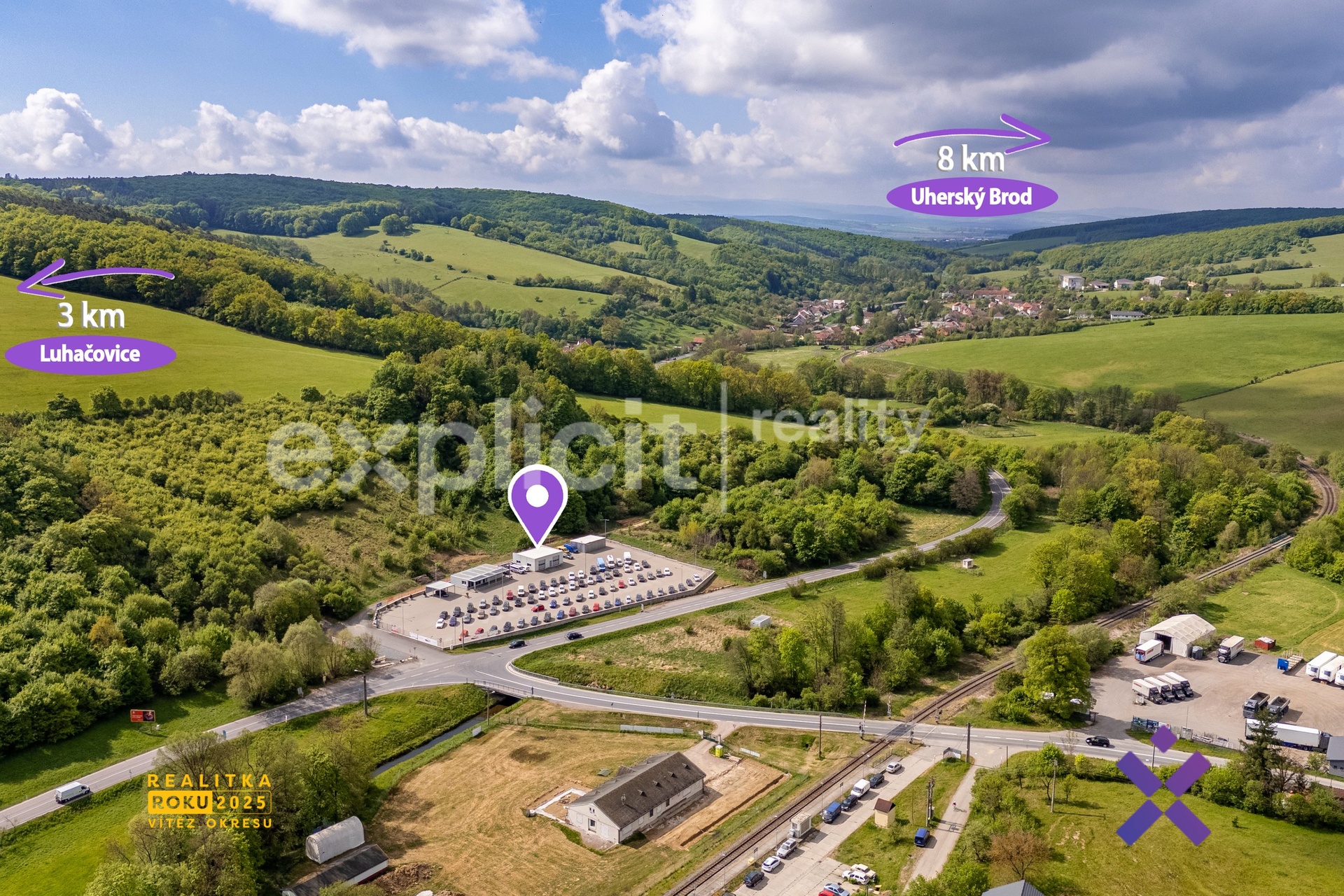 Prodej komerčního pozemku 4600 m² - Biskupice Ing. Martin Souček & Explicit Reality