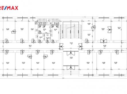 rozvržení jednoho z podlaží ... | Pronájem - kanceláře, 20 m²