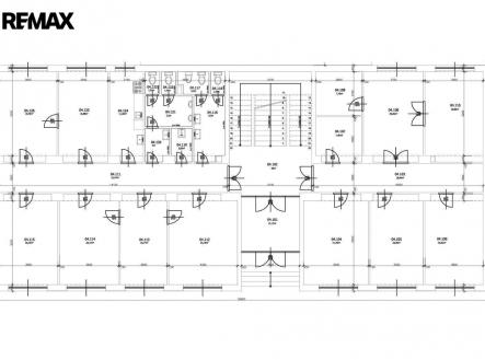 rozvržení jednoho z podlaží ... | Pronájem - kanceláře, 20 m²