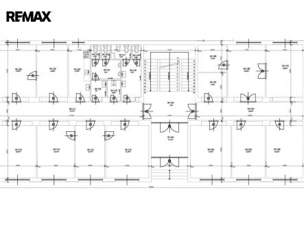 rozvržení jednoho z podlaží ... | Pronájem - kanceláře, 20 m²