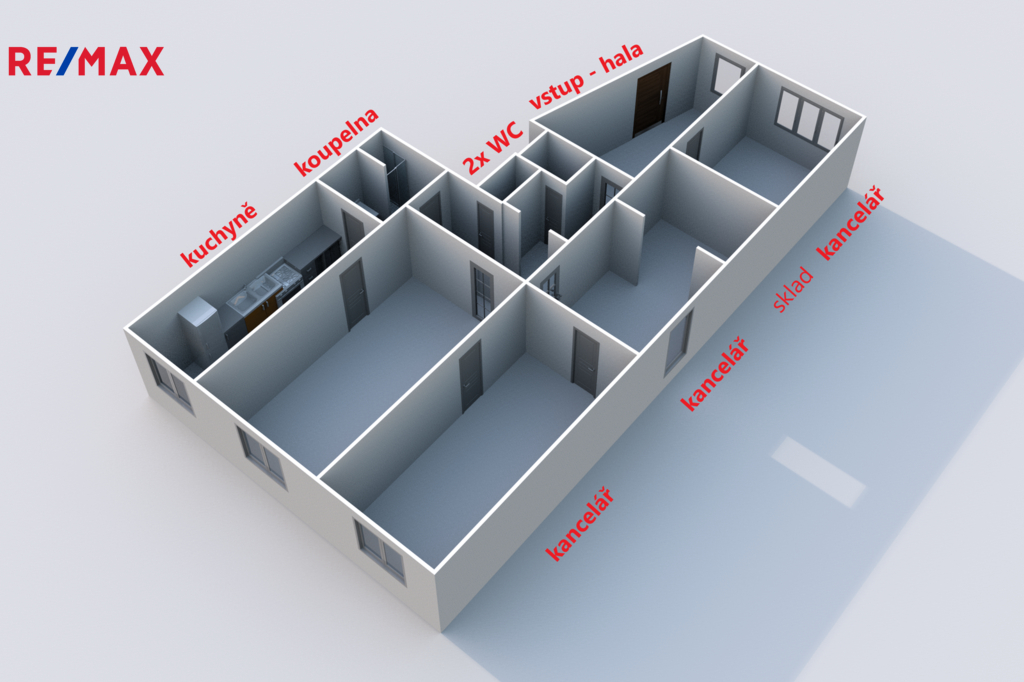 rozložení prostor ...