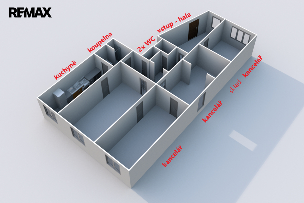 rozložení prostor ...