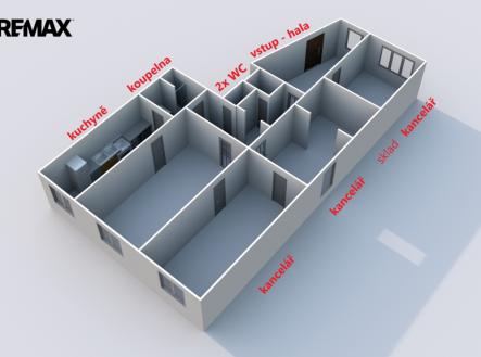 rozložení prostor ... | Pronájem - kanceláře, 150 m²