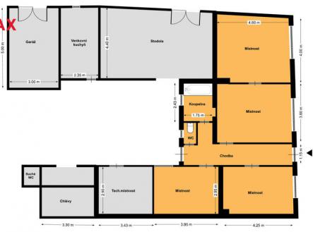 plán domu | Prodej - chata/rekreační objekt, 83 m²