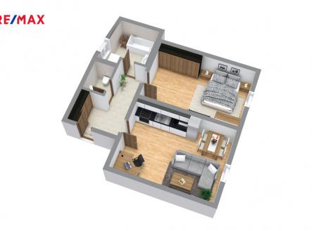 floorplan-letterhead-010824-1b-floor-3d-floor-plan.jpg | Pronájem bytu, 2+kk, 59 m²