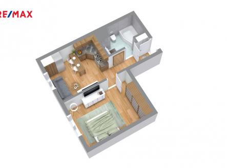 floorplan-letterhead-230924-1-floor-3d-floor-plan.jpg | Pronájem bytu, 1+1, 42 m²