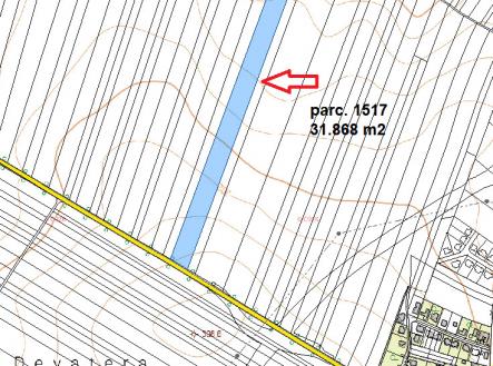 parc 1517_katastrální mapa | Prodej - pozemek, zemědělská půda, 17 140 m²