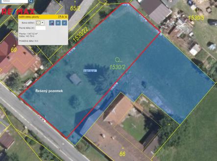 schéma dělení pozemku | Prodej - pozemek pro bydlení, 1 000 m²