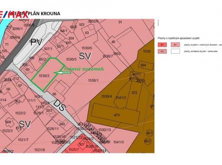 Územní plán Krouna | Prodej - pozemek pro bydlení, 1 000 m²