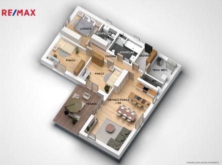 3D půdorys | Prodej - dům/vila, 113 m²
