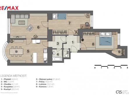 2d-layout-graficky-2.jpg | Prodej bytu, 3+1, 94 m²