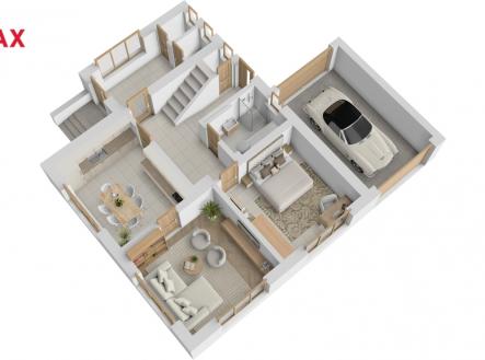 přízemí s garáží | Prodej - dům/vila, 123 m²