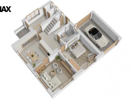 přízemí s garáží | Prodej - dům/vila, 123 m²