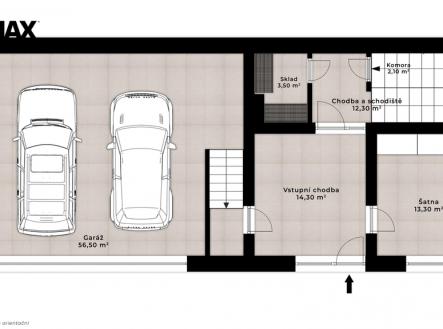 h2-suteren-2d-pudorys.jpg | Prodej - pozemek pro bydlení, 969 m²