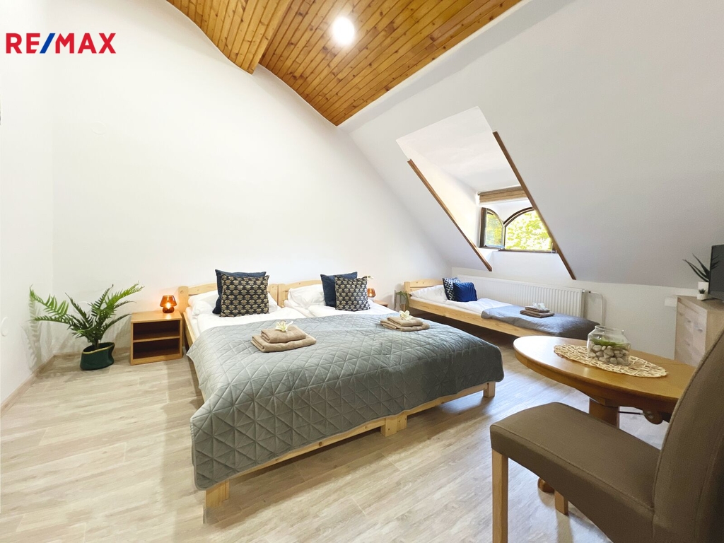 apartmánový pokoj s vlastní koupelnou a odděleným WC