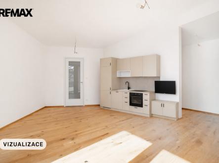Vizuallizace kuchyň | Pronájem bytu, 1+kk, 37 m²