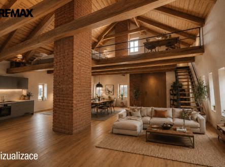 Vizualizace větší půdy | Prodej bytu, atypický, 191 m²