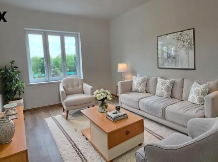 Vizualizace - obývací pokoj | Pronájem bytu, 2+kk, 45 m²