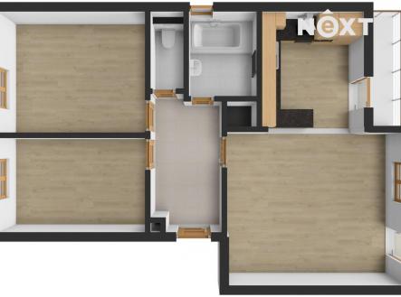 Prodej bytu, 3+kk, 60 m²