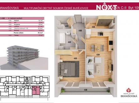 Prodej bytu, 2+kk, 77 m²