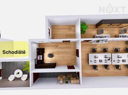 Pronájem - kanceláře, 144 m²