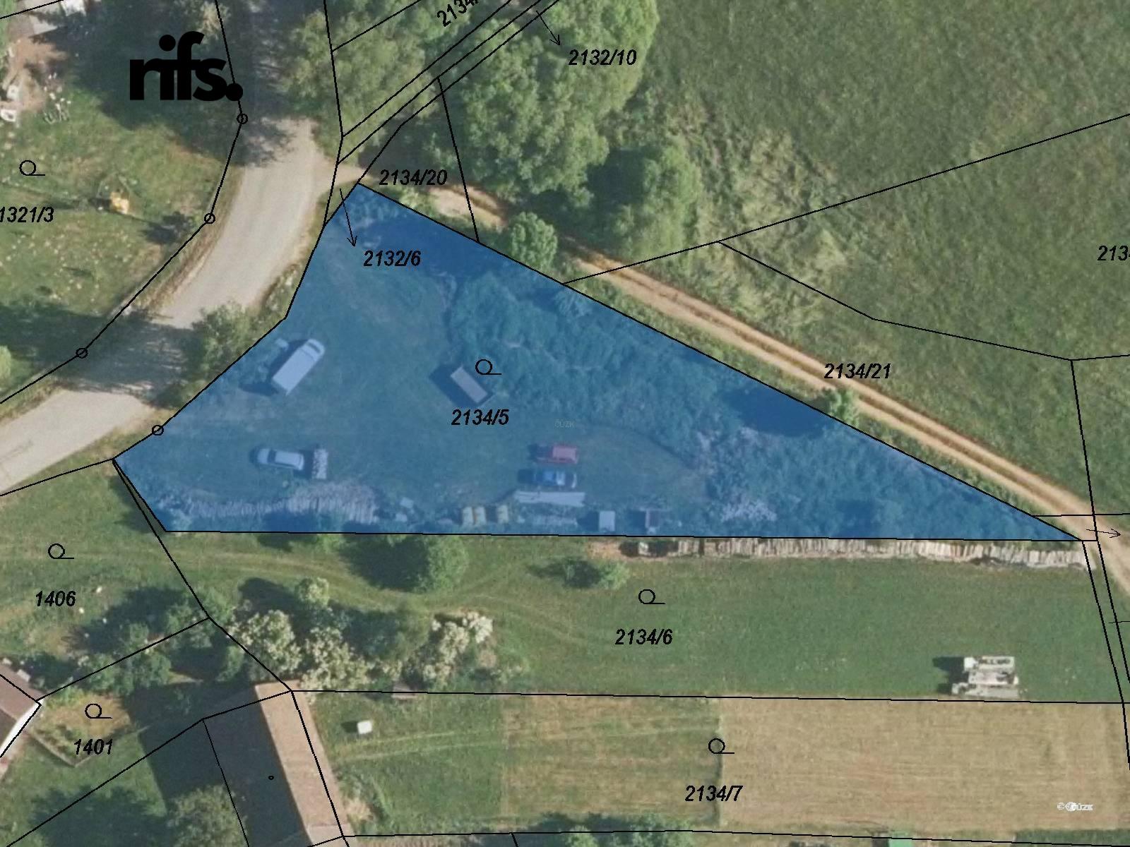 Prodej pozemek Bydlení, 1 843㎡|Český Krumlov, Jihočeský kraj, Křemže, 38203