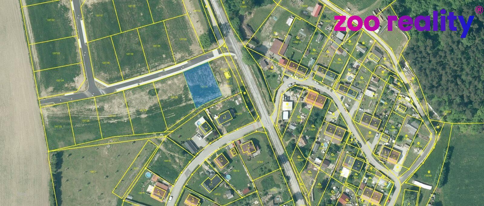 Prodej pozemek Bydlení, 904㎡|Český Krumlov, Jihočeský kraj, Bohdalovice, 38101