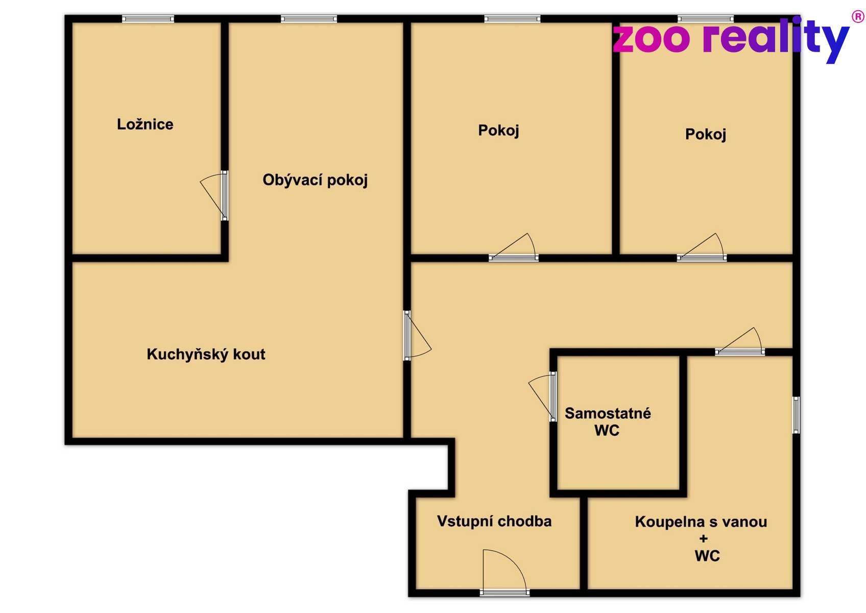 Prodej byt 4 + kk, 71㎡|Královéhradecký kraj, Trutnov, Horní Staré Město, Na Odbočce 93, 54102
