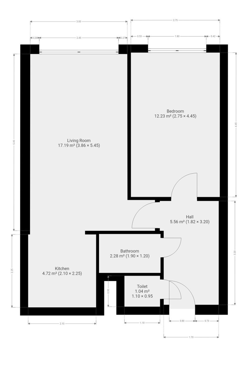 Pronájem bytu 2+kk, V Remízku, Hlubočepy, 19600 Kč/měs, 45 m2