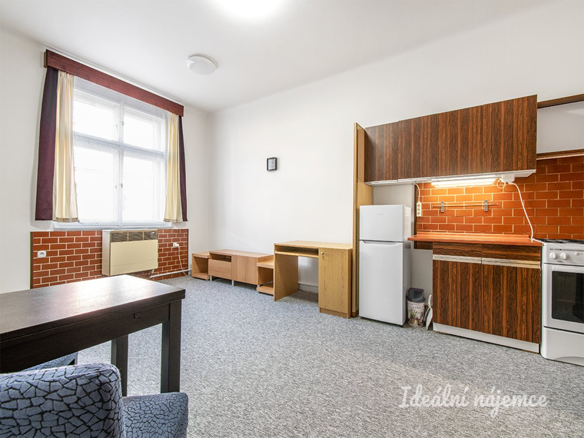 Pronájem bytu 1+kk, náměstí Jiřího z Lobkovic, Vinohrady, 15500 Kč/měs, 27 m2