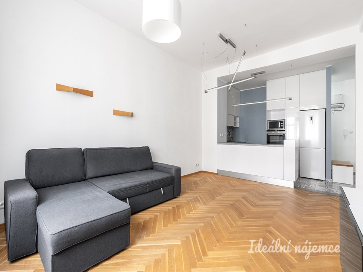 Pronájem bytu 2+kk, Peckova, Karlín,  28500 Kč/měs, 64 m2