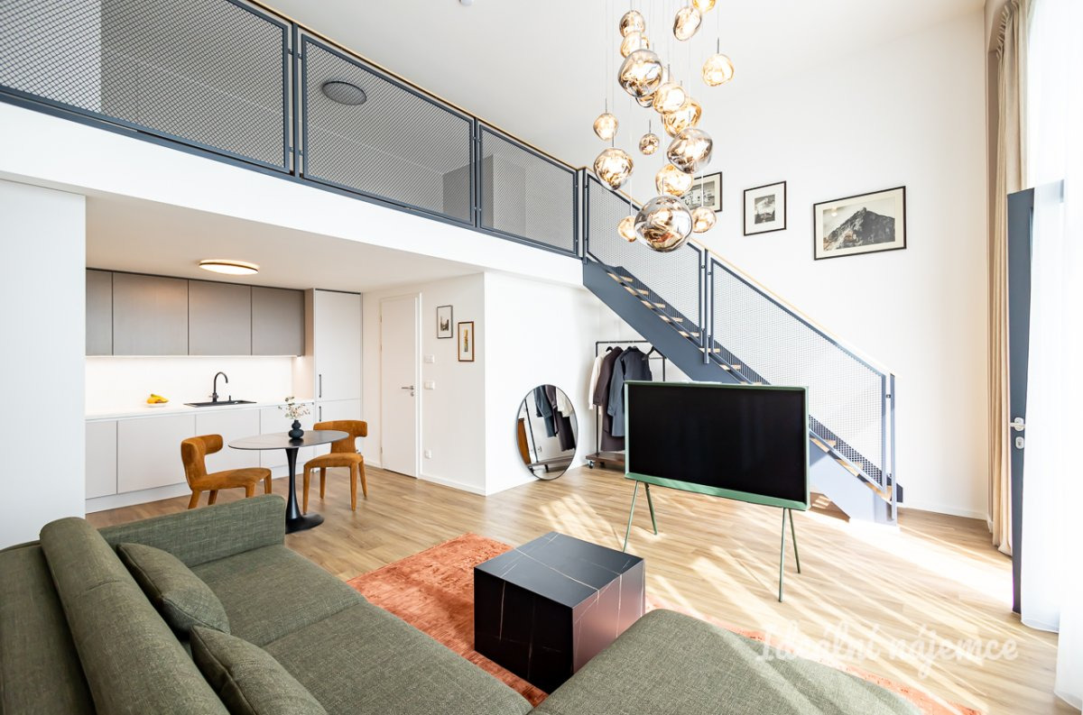 Pronájem bytu 1+kk, V háji, Holešovice, 31900 Kč/měs, 43 m2