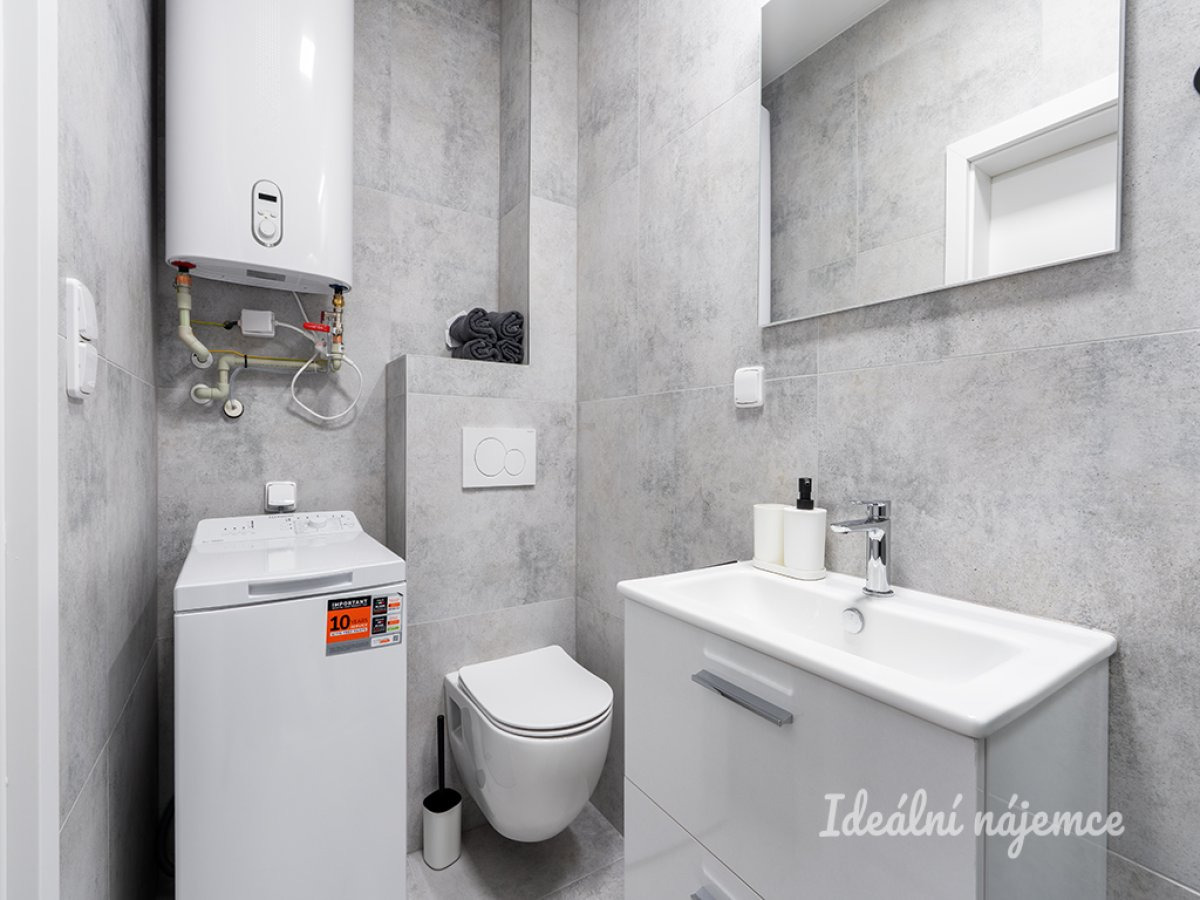 Pronájem bytu 1+kk, Za Černým mostem, Kyje, 15700 Kč/měs, 24 m2