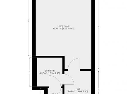 Pronájem bytu, 1+kk, 32 m²
