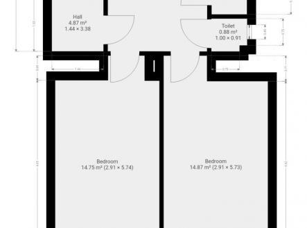 Pronájem bytu, 2+kk, 47 m²