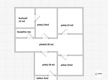 pudorys-byt-manesova.png | Prodej bytu, 4+1, 105 m²