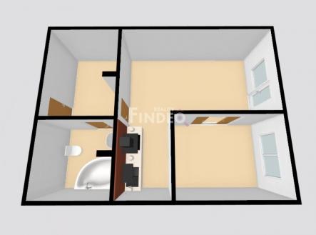 3d.jpg | Pronájem bytu, 2+kk, 42 m²