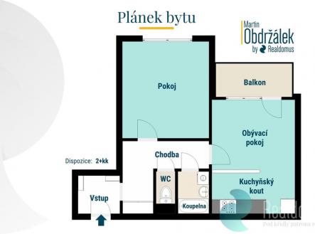Pronájem bytu, 2+kk, 40 m²