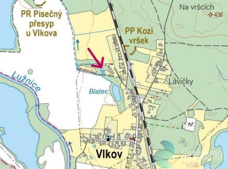 vlkov-mapa-mista2.jpg | Prodej - pozemek pro bydlení, 986 m²