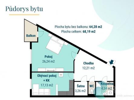 verca-byt-odolena-voda.jpg | Prodej bytu, 1+1, 64 m²