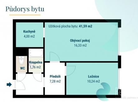 planek-oski-byt.jpg | Prodej bytu, 2+kk, 42 m²