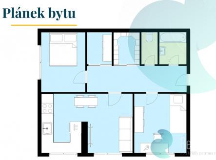 Plánek jednotky | Prodej bytu, 3+kk, 69 m²