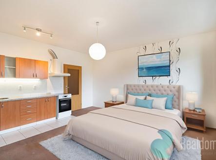 Vizualizace - Obytný prostor | Prodej bytu, 1+kk, 38 m²