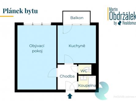 planek-byt-papirenska.jpg | Prodej bytu, 1+1, 44 m²