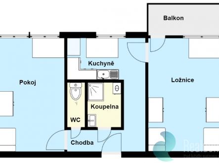 planek.png | Prodej bytu, 2+1, 51 m²