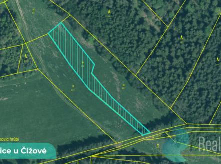 krasovice-u-cizove-1.png | Prodej - pozemek, trvalý travní porost, 1 215 m²