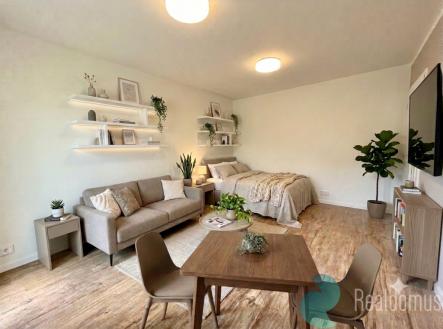 Vizualizace | Pronájem bytu, 1+kk, 33 m²